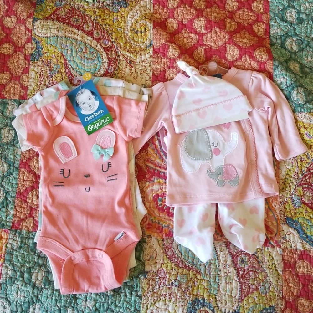 0-3 month 3 pack, preemie outfit